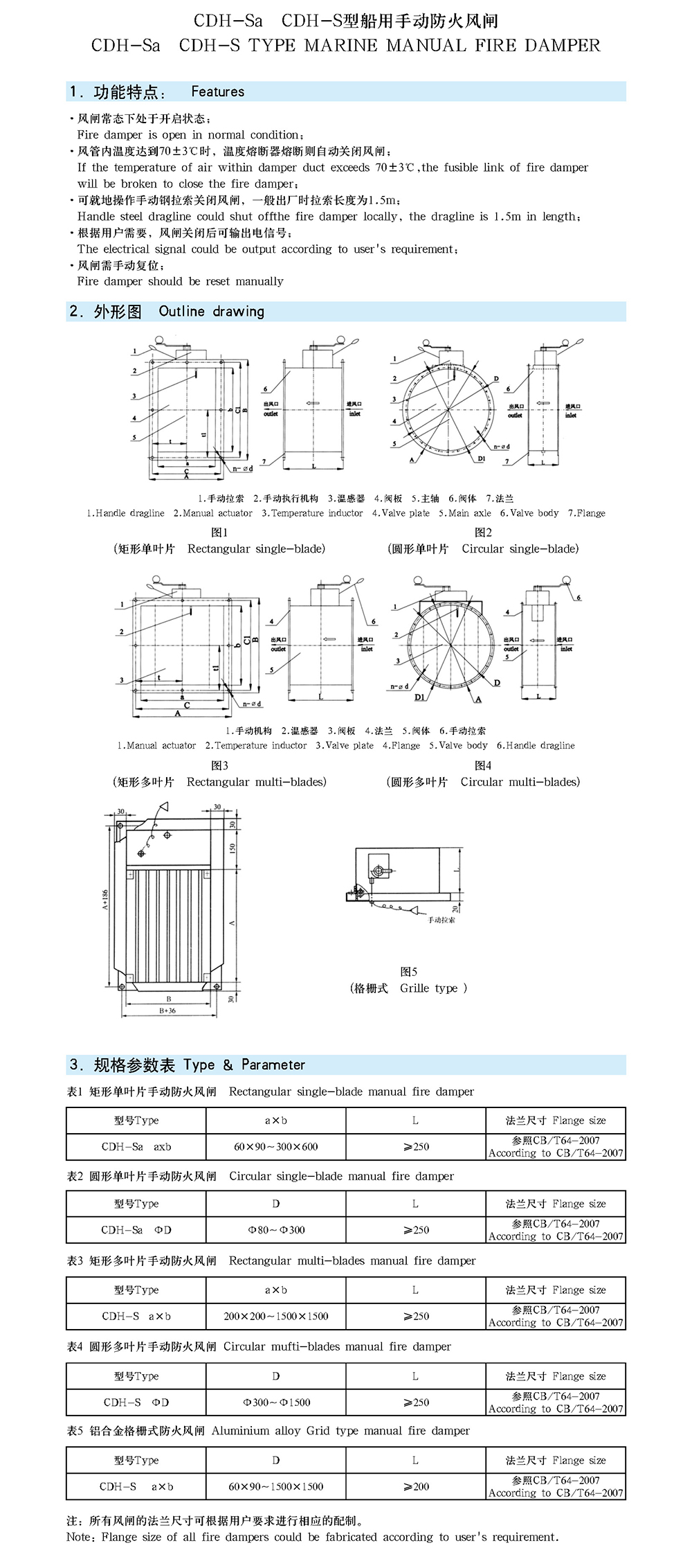 船用空調(diào)冷藏-船用防火風(fēng)閘-泰興市海洋機(jī)械制造有限公司
