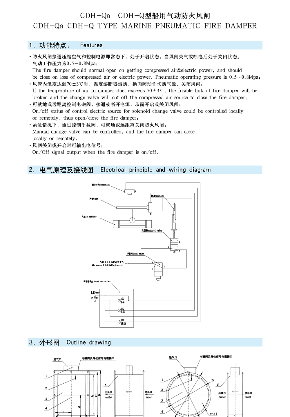 船用空調(diào)冷藏-船用防火風(fēng)閘-泰興市海洋機(jī)械制造有限公司