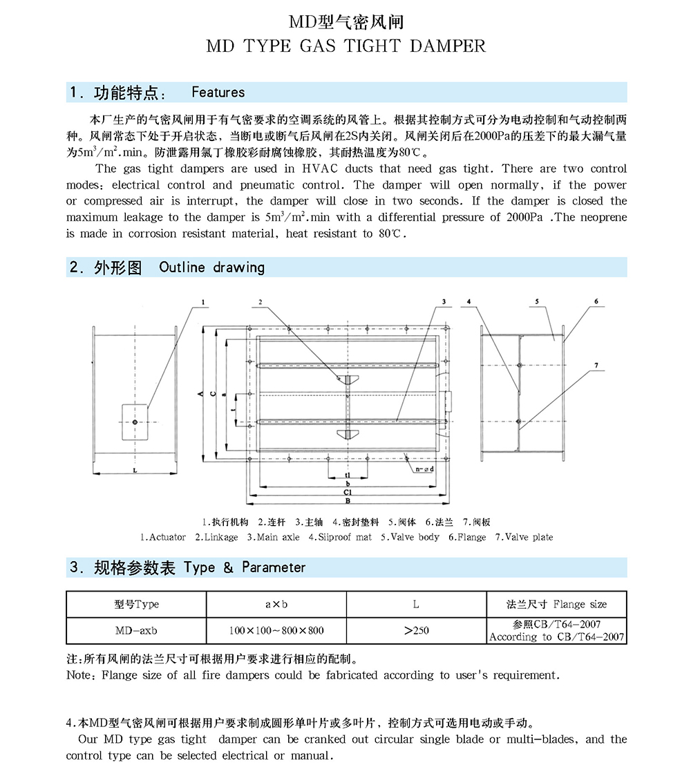 船用空調(diào)冷藏-船用防火風(fēng)閘-泰興市海洋機(jī)械制造有限公司